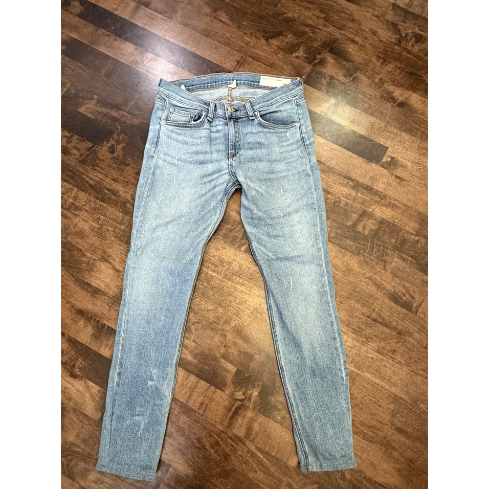 Rag & Bone Skinny Jeans 29 Y2K Indie sleaze Cropped Premium Clean Cut Light Wash